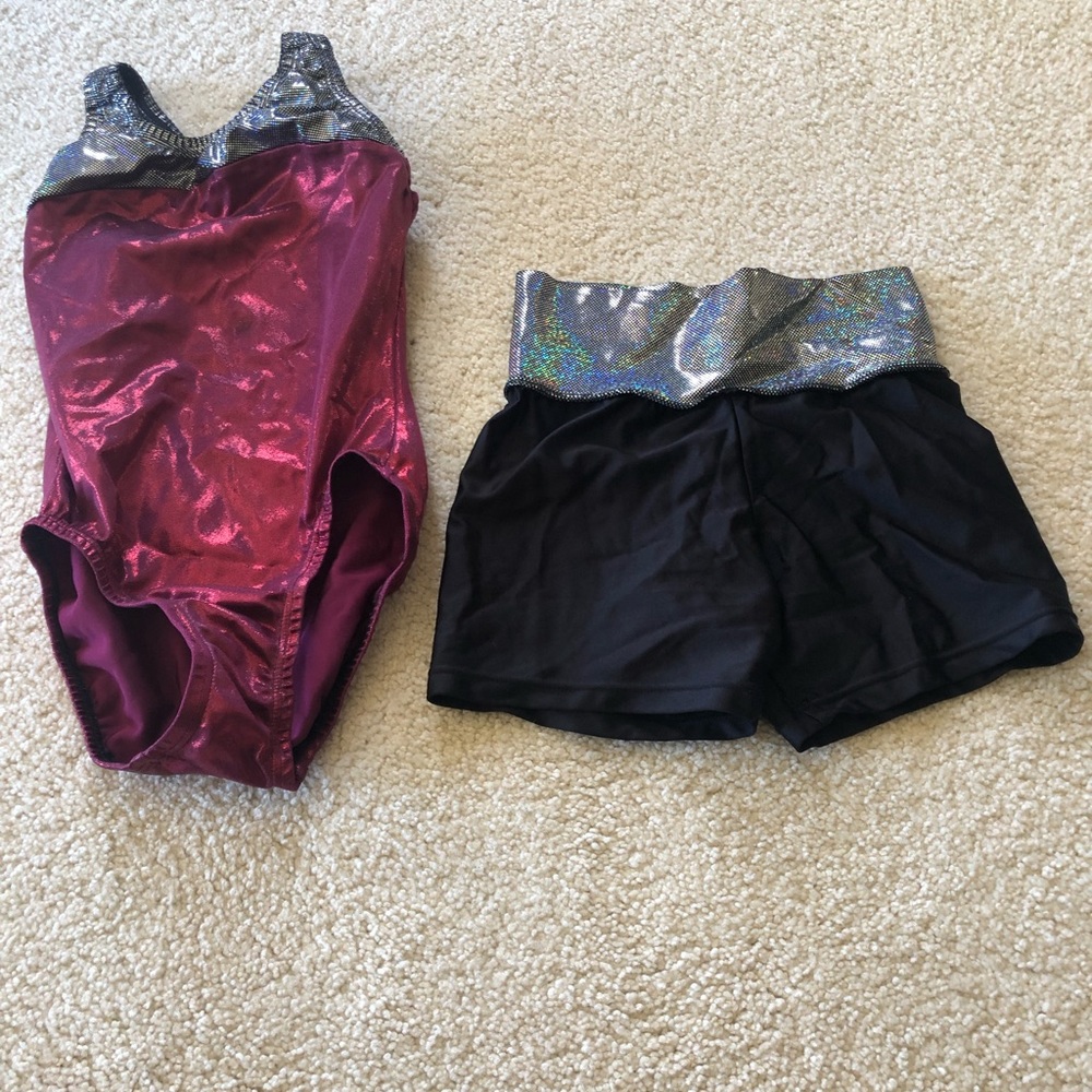 Adult XS Gymnastic Leotard & Shorts